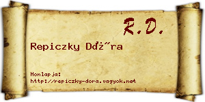 Repiczky Dóra névjegykártya